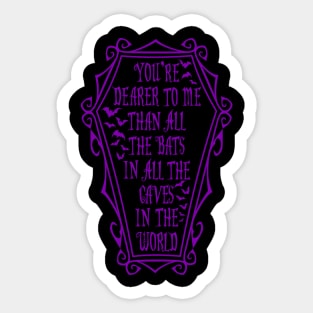 Quoth Morticia Evermore Sticker